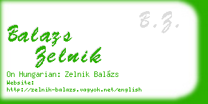 balazs zelnik business card